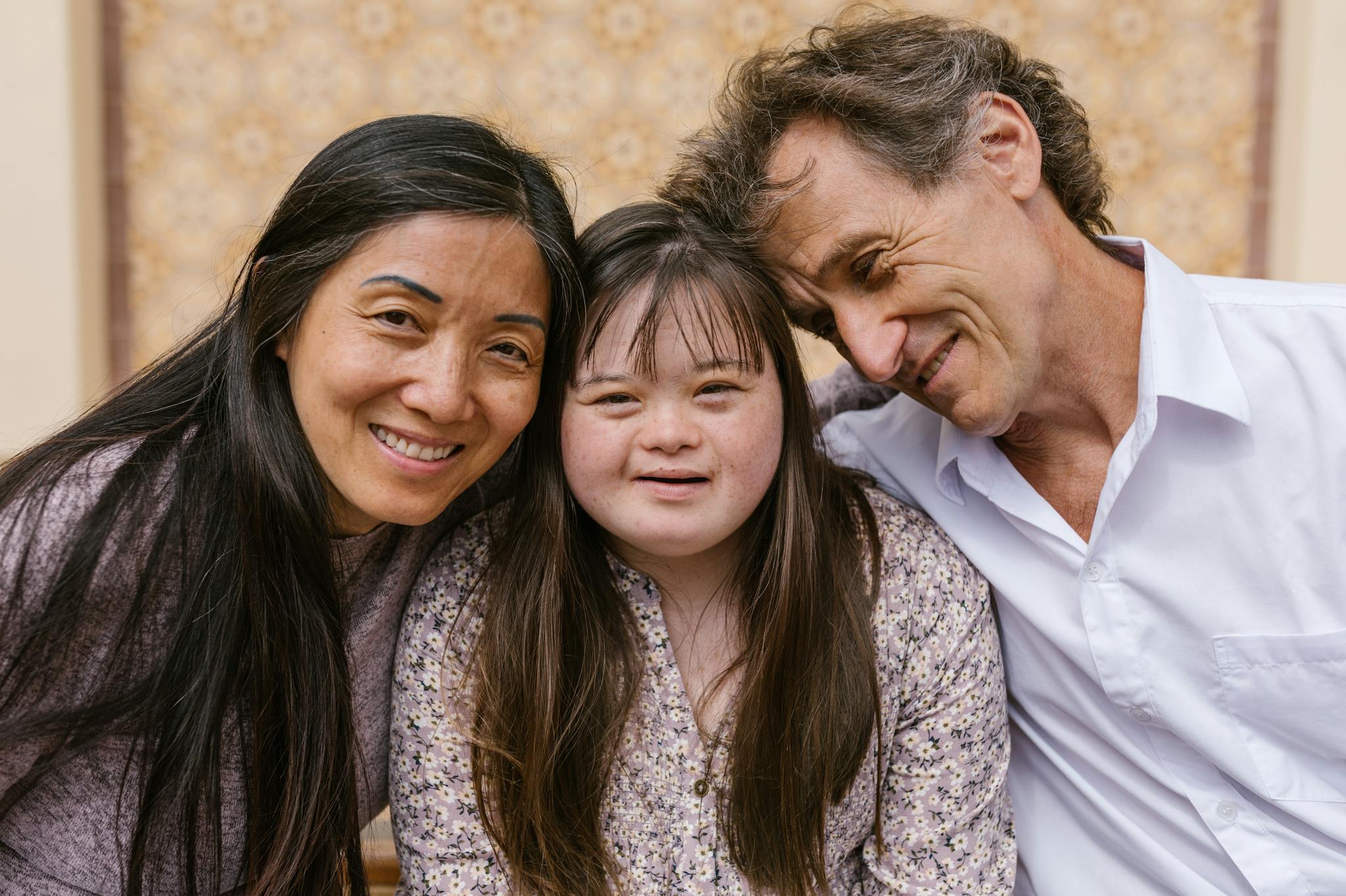 A joyful family portrait showing love and inclusion.